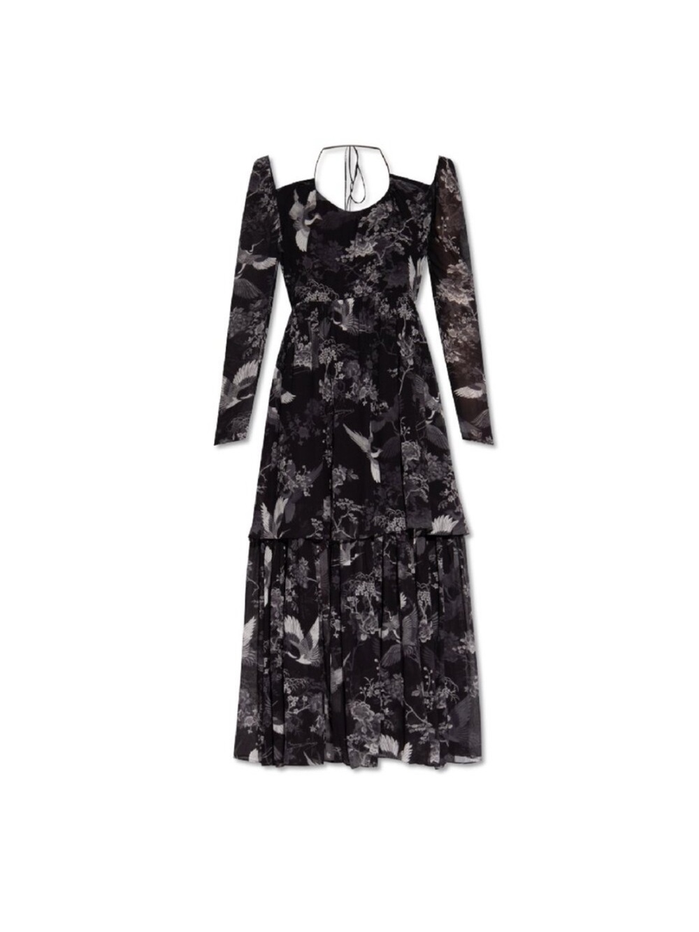NWOT AllSaints Women’s Devyn Peggy Floral Long Sleeve Maxi Dress String Size 2